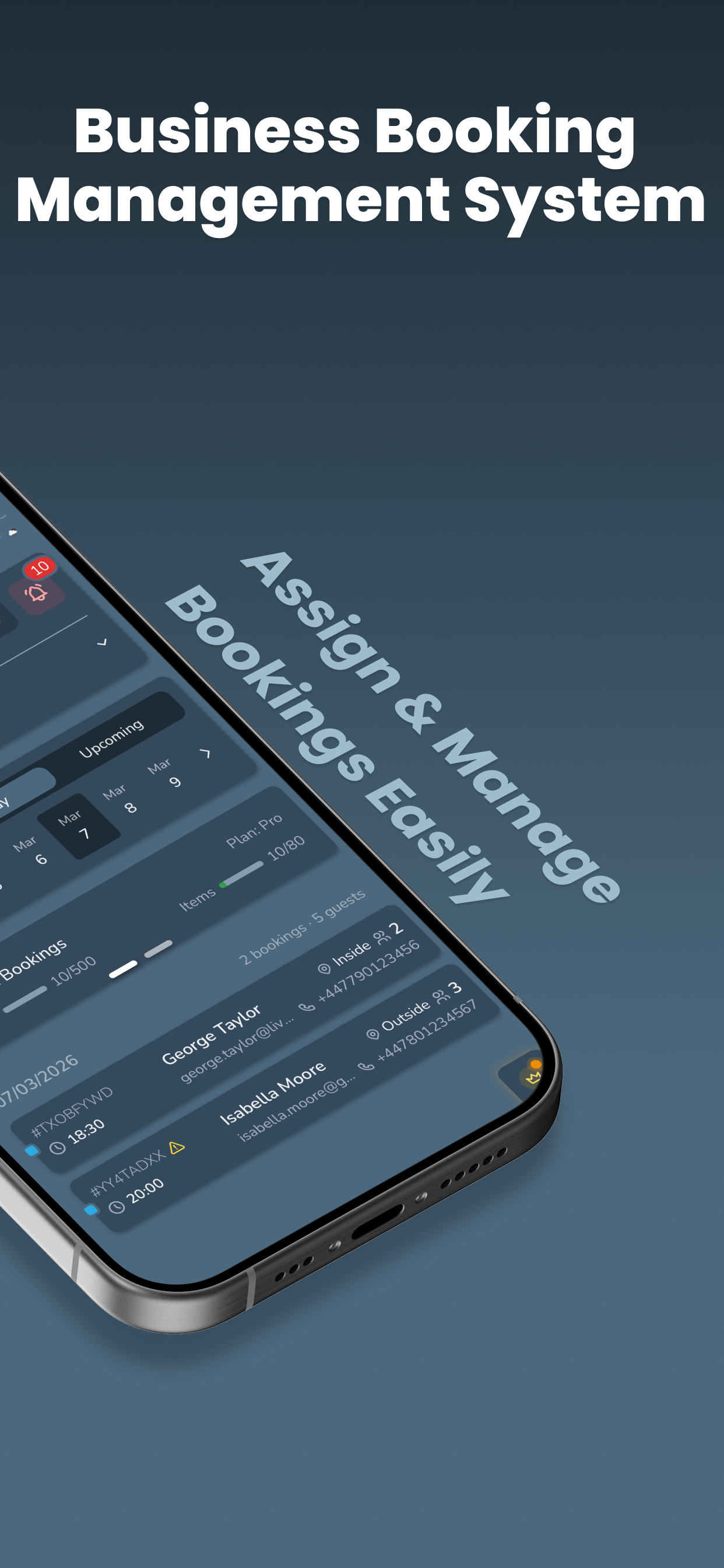 BeSeat App - Schedule view